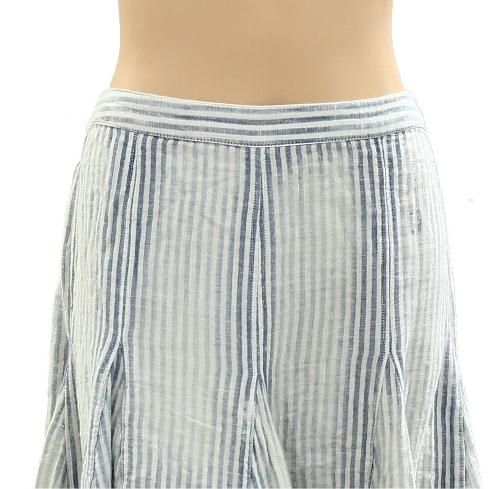Free People Candace Midi Skirt Striped Print Pull On Low Rise Godet M NWT 286162 - Picture 6 of 8